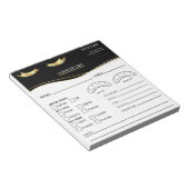 Bloc-note Elegant Eyelash Client Record Form (Incliné)