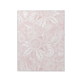 Bloc-note Elégant faux rose or design de mandala floral (Tourné)