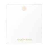 Bloc-note Élégant Fleur de Vie Dorée Professionnel  (Devant)