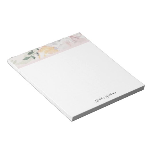 Bloc-note Élégant Floral (Incliné)