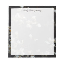 Élégant floral foncé et nom / texte personnalisé