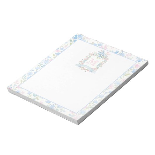 Bloc-note Elegant Floral Monogram (Tourné)