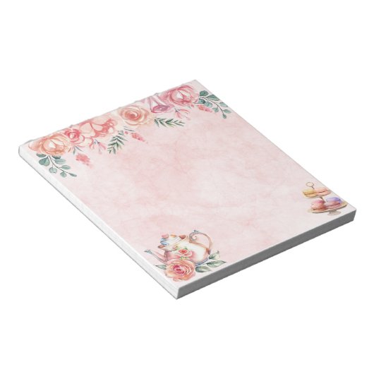Bloc-note Elegant Floral Tea Party Notepad (Incliné)
