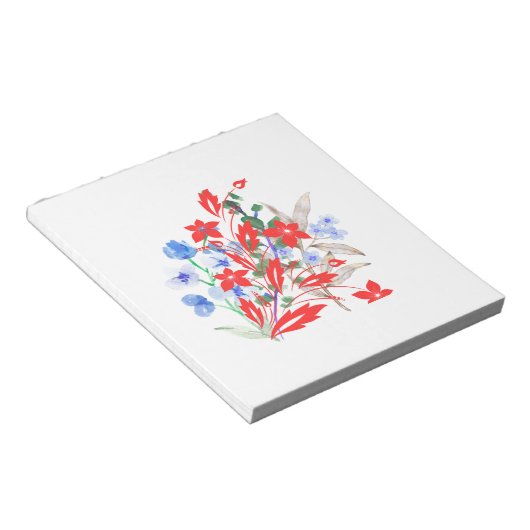 Bloc-note Elegant Flower and Leaves Artwork | Minimal  (Incliné)
