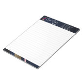 Bloc-note Elégant Gold Blue Rose Abstrait (Incliné)