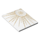 Bloc-note Elegant Gold Doodles Sun Moon Mandala Design (Incliné)