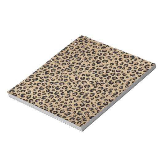 Bloc-note Elegant Gold Glitter Black Leopard (Tourné)
