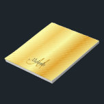 Bloc-note Elégant Gold Look Monogramme Modèle moderne<br><div class="desc">Elégant Gold Look Monogrammed Modèle moderne Notepad.</div>