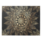 Bloc-note Elégant Gold Mandala Black Design (Devant)