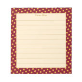 Bloc-note Elégant Gold & Maroon Frame Linked (Devant)