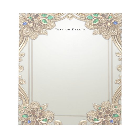 Bloc-note Elegant Gold Ornate Notepad (Devant)