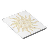 Bloc-note Elégant Gold Sun Mandala Design (Incliné)