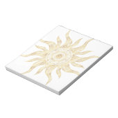 Bloc-note Elégant Gold Sun Mandala Design (Tourné)
