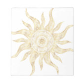 Bloc-note Elégant Gold Sun Mandala Design (Devant)