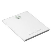 Bloc-note Elegant greenery monogram notepad (Incliné)