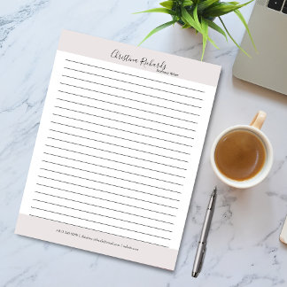 Bloc-note Élégant Gris Minimaliste Linne