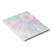 Bloc-note Elegant Iridescent Sun Moon Mandala Silver Design (Incliné)