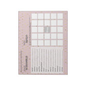 Bloc-note Élégant jeu de Baby shower rose et or Raindrops (Tourné)