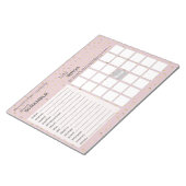 Bloc-note Élégant jeu de Baby shower rose et or Raindrops (Incliné)