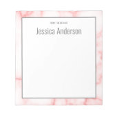 Bloc-note Elégant Marbre rose Faux Du Bureau de (Devant)