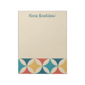 Bloc-note Élégant Mi-Siècle moderne Abstrait rétro Motif (Tourné)