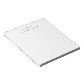 Bloc-note Élégant mignon stylé Monogramme De Script De Fille (Incliné)