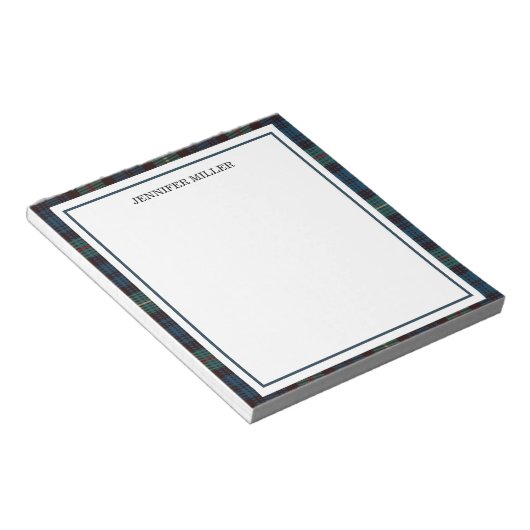 Bloc-note Elegant Minimalist Border Custom Notepad, Professi (Incliné)