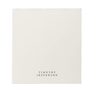 Bloc-note Élégant minimaliste moderne Nom propre