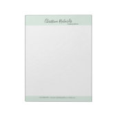 Bloc-note Élégant minimaliste vert (Tourné)