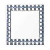 Bloc-note Elégant Mod Blue Abstrait Scarab Motif (Devant)