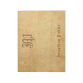 Bloc-note Élégant Modèle de monogramme manuscrit Vintage (Tourné)