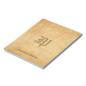Bloc-note Élégant Modèle Monogramme Vintage manuscrit (Tourné)