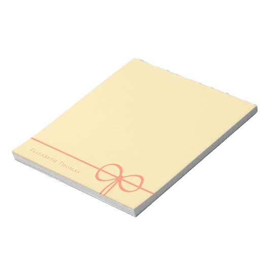Bloc-note Elegant Modern Minimalist Stylish Bow (Tourné)
