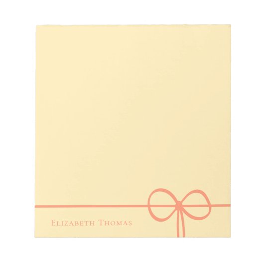Bloc-note Elegant Modern Minimalist Stylish Bow (Devant)