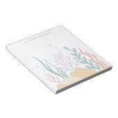 Bloc-note Elegant Modern Minimalist Tropical Sea Monogrammed (Incliné)