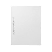 Bloc-note Élégant moderne noir gris féminin Script (Tourné)