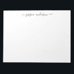 Bloc-note Élégant moderne noir gris féminin Script<br><div class="desc">Cly Elegant Black Grey Feminine Script Notepad Vous pouvez facilement customiser la couleur du texte avec l'outil 'Personnaliser' ou n'hésitez pas à me contacter. Avec cet article,  vous pouvez utiliser deux noms "Allison & Matthew",  utiliser un nom "Kennedy",  un nom de famille ("Les Kennedy"),  ou votre nom ("Allison Kennedy").</div>