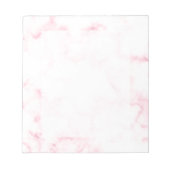 Bloc-note élégant moderne pastel rose et blanc faux marbre (Devant)