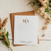 Bloc-note Élégant Monogram Black Gold Nom Entreprise