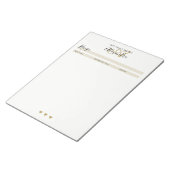 Bloc-note Elegant Monogram Black Gold Simple Recipe Sheet No (Incliné)