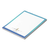 Bloc-note Élégant Monogramme Initiales Script Personnalisé (Tourné)