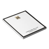 Bloc-note Élégant Monogramme Luxe (Incliné)