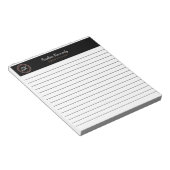 Bloc-note Élégant Noir Brown Mélange Liné Monogramme Entrepr (Incliné)