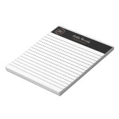 Bloc-note Élégant Noir Brown Mélange Liné Monogramme Entrepr (Tourné)