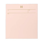 Bloc-note Elegant Notepad with Monogram for her (Devant)