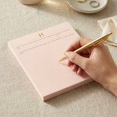 Bloc-note Elegant Notepad with Monogram for her