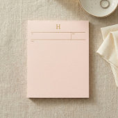 Bloc-note Elegant Notepad with Monogram for her