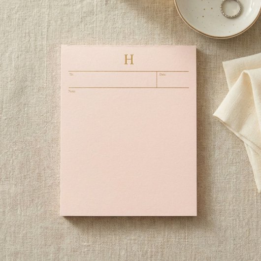 Bloc-note Elegant Notepad with Monogram for her