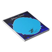 Bloc-note Élégant Oiseau Mignon Bleu Marine Simple Minimalis (Incliné)