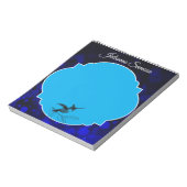 Bloc-note Élégant Oiseau Mignon Bleu Marine Simple Minimalis (Tourné)